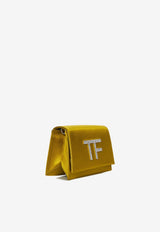 Tom Ford Disco Satin Clutch with Crystal TF Mustard L1656-TSA001S 1Y001