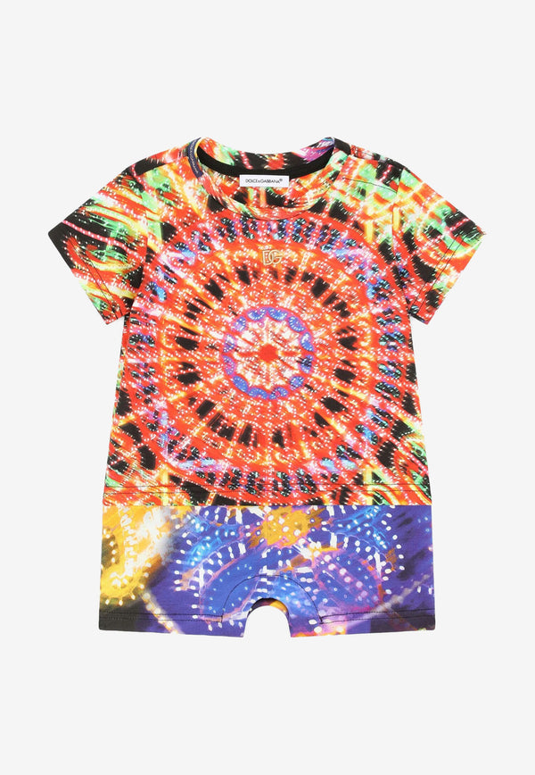 Dolce & Gabbana Kids Baby Boys Illumination Print Onesie L1JO3I G7CNK S9000 Multicolor