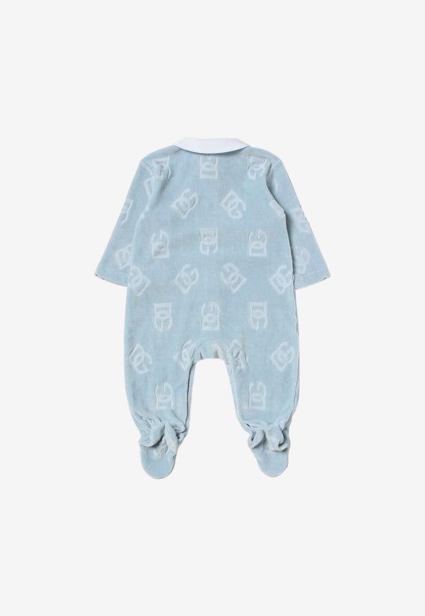 Dolce & Gabbana Kids Baby Boys Logo Baby Grow Blue L1JO4U G7G3Y B0276