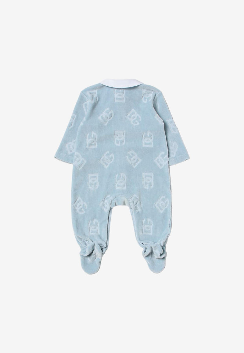 Dolce & Gabbana Kids Baby Boys Logo Baby Grow Blue L1JO4U G7G3Y B0276