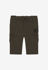 Dolce & Gabbana Kids Baby Boys Cargo Pants with DG Patch L1JPEX G7B1Y N3644 Khaki