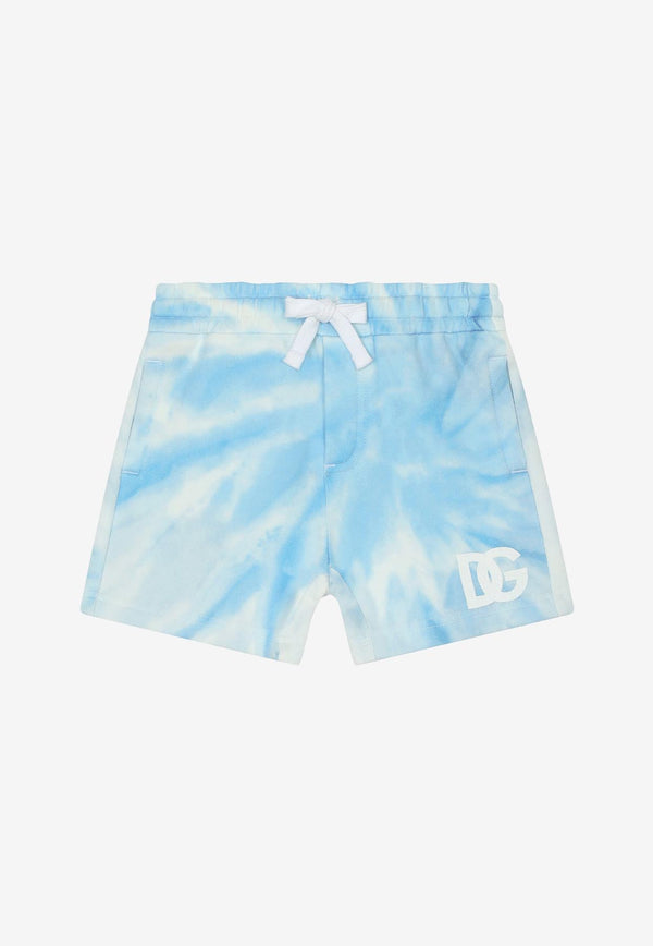 Dolce & Gabbana Kids Baby Boys Tie-Dye Logo Shorts Blue L1JQN6 G7G5K HC4CK