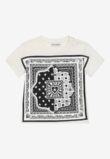 Dolce & Gabbana Kids Baby Boys Bandana Print T-shirt Monochrome L1JTDM G7E9N W0001