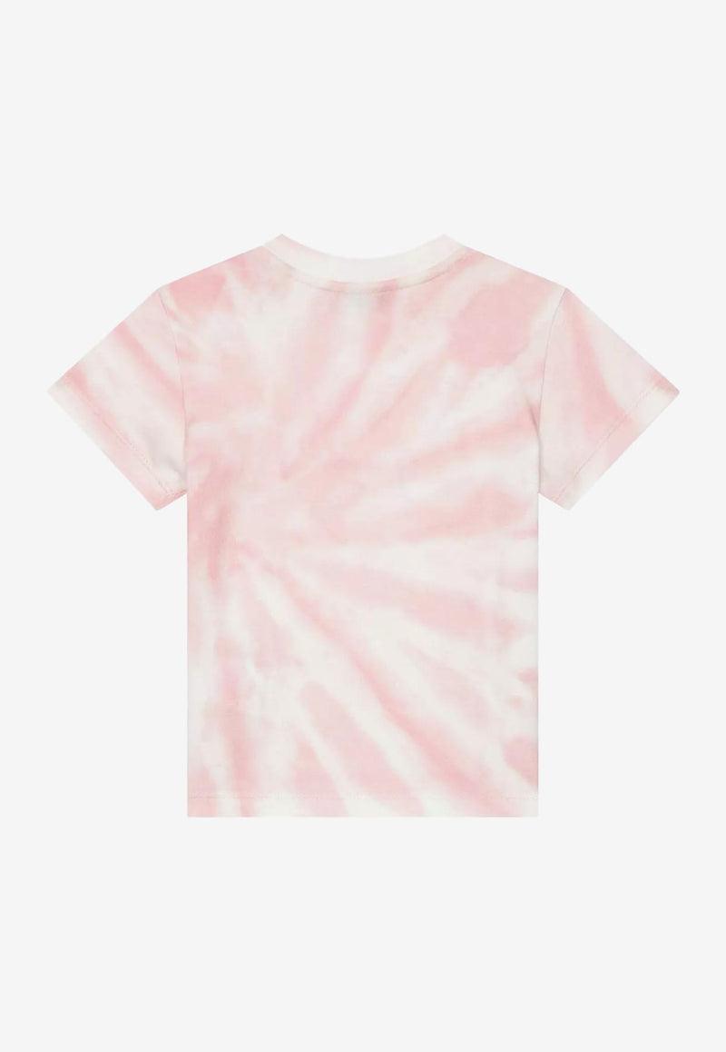 Dolce & Gabbana Kids Baby Boys Tie-Dye T-shirt with DG Logo Print Pink L1JTDM G7G5N HF4CK