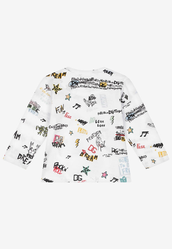 Dolce & Gabbana Kids Baby Boys DG Rock Print Long-Sleeved T-shirt Multicolor L1JTDO HS7KF HW4DZ
