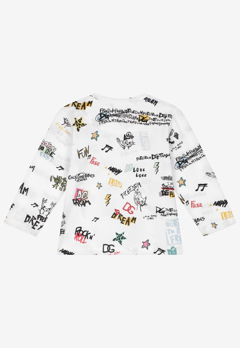 Dolce & Gabbana Kids Baby Boys DG Rock Print Long-Sleeved T-shirt Multicolor L1JTDO HS7KF HW4DZ