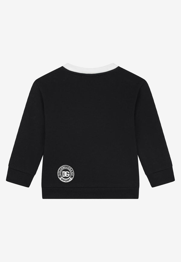 Dolce & Gabbana Kids Baby Boys DG Sport Patch Colorblocked Sweatshirt Monochrome L1JWBF G7E2Q S9002