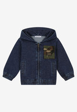 Dolce & Gabbana Kids Baby Boys Zip-Up Denim Hoodie Blue L1JWCN G7BVO S9000