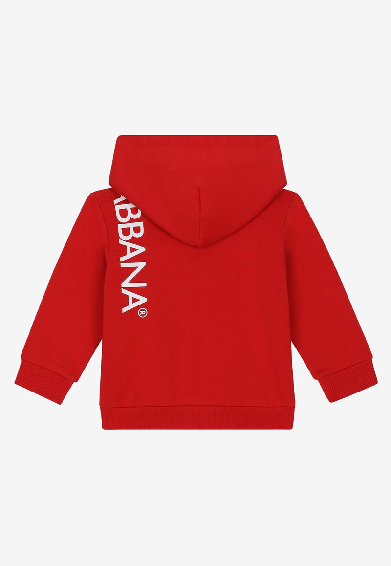 Dolce & Gabbana Kids Baby Boys Logo-Print Zip-Up Hoodie Red L1JWHM G7IXP R0156