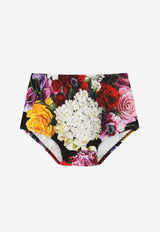 Dolce & Gabbana Kids Baby Girls Hydrangea Print Dress Multicolor L2JD4Z FSG3D HNW86