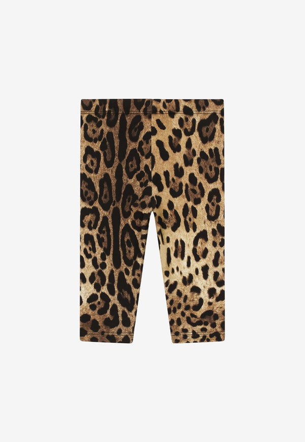 Dolce & Gabbana Kids Baby Leopard-Print Leggings Brown L2JP8E G7G4J HX93M