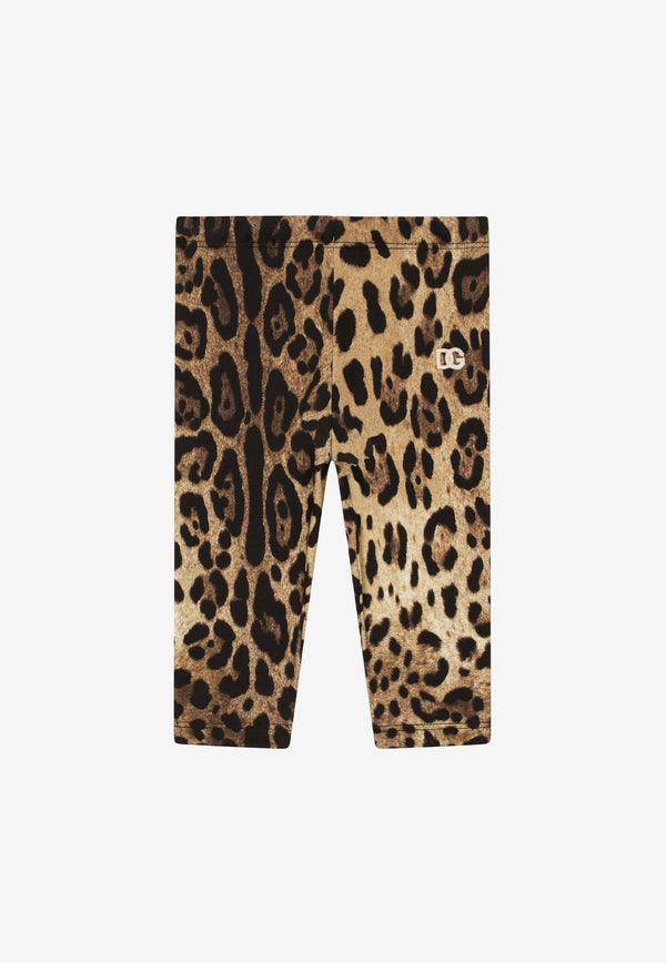 Dolce & Gabbana Kids Baby Leopard-Print Leggings Brown L2JP8E G7G4J HX93M