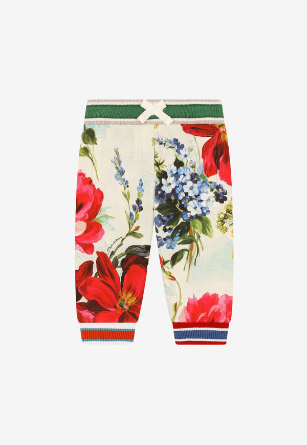 Dolce & Gabbana Kids Baby Girls Garden Print Track Pants with DG Patch Multicolor L2JP8N HS7HB HC3JD