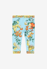 Dolce & Gabbana Kids Baby Girls Citrus Print Interlock Leggings Multicolor L2JP9E G7E5Q HC3UT