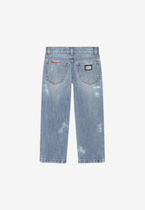 Dolce & Gabbana Kids Boys Washed Denim Jeans Denim L42F45 LDB22 S9000