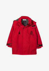 Dolce & Gabbana Kids Boys Zip-Up Jacket with Hood Red L4JC15 G7BQF R2254