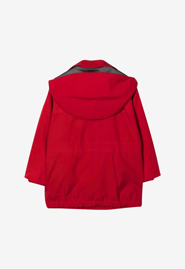 Dolce & Gabbana Kids Boys Zip-Up Jacket with Hood Red L4JC15 G7BQF R2254