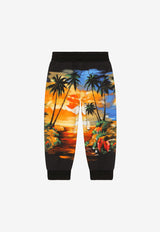 Dolce & Gabbana Kids Boys Hawaiian Print Track Pants Multicolor L4JPBX G7H0P HH4JK