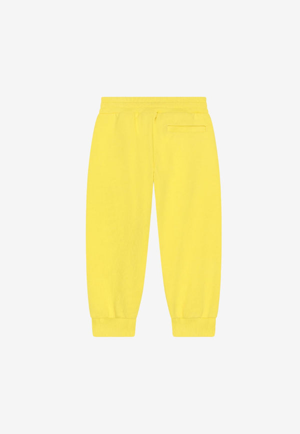 Dolce & Gabbana Kids Girls Logo-Patch Track Pants Yellow L4JPBX G7H3A A0177