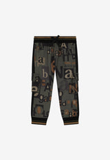Dolce & Gabbana Kids Boys Logo Lettering Cargo Track Pants Olive L4JPEW HS7HJ HK3JK
