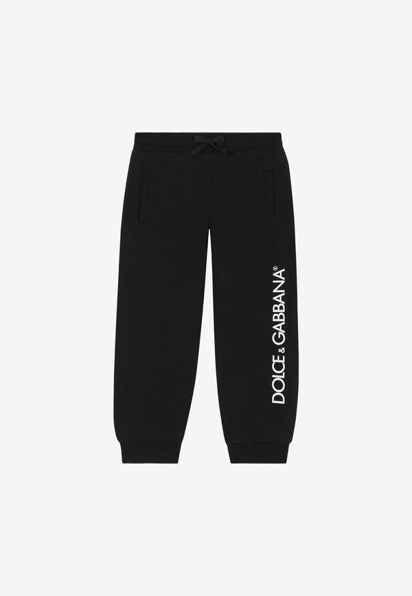 Dolce & Gabbana Kids Girls Logo-Print Track Pants Black L4JPFL G7IXP N0000
