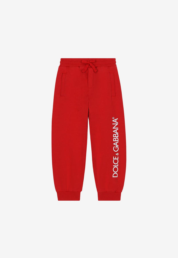 Dolce & Gabbana Kids Boys Logo-Print Track Pants Red L4JPFL G7IXP R0156