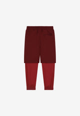 Dolce & Gabbana Kids Boys Jogging Pants with Shorts Red L4JPHF G7H7V R2723