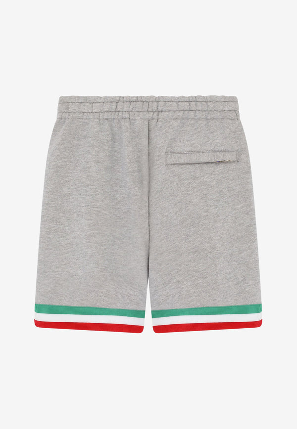 Dolce & Gabbana Kids Boys Italy DG Logo Print Shorts L4JQL5 G7CM5 S8290 Grey