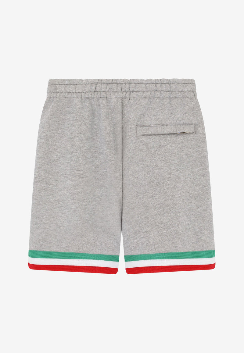 Dolce & Gabbana Kids Boys Italy DG Logo Print Shorts L4JQL5 G7CM5 S8290 Grey