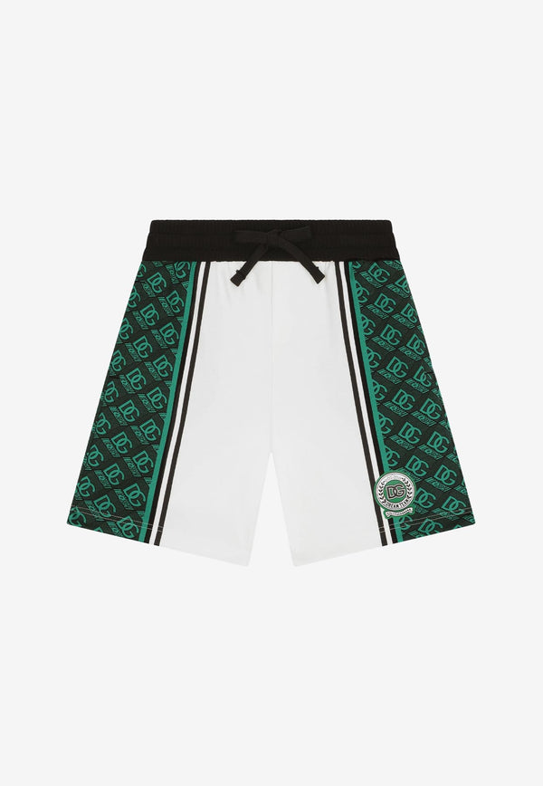 Dolce & Gabbana Kids Boys Logo-Print Sports Shorts White L4JQN8 G7HWN HV4IK