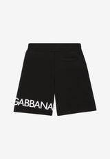 Dolce & Gabbana Kids Girls Logo-Print Shorts Black L4JQP2 G7IXP N0000