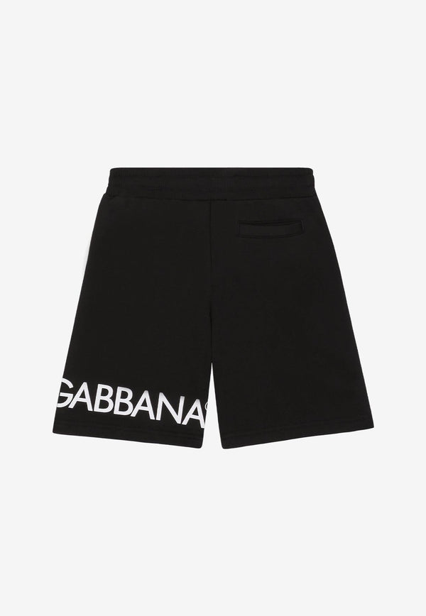 Dolce & Gabbana Kids Girls Logo-Print Shorts Black L4JQP2 G7IXP N0000