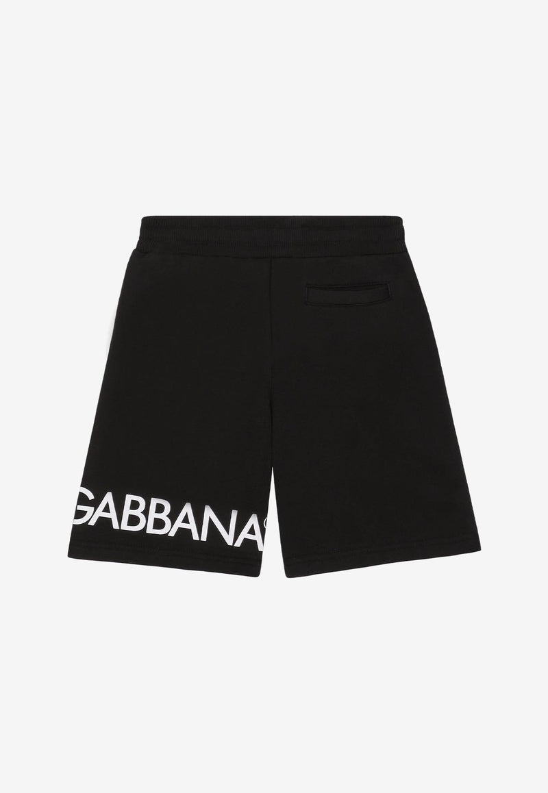Dolce & Gabbana Kids Girls Logo-Print Shorts Black L4JQP2 G7IXP N0000