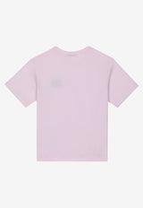 Dolce & Gabbana Kids Boys Logo Plaque T-shirt Pink L4JT7T G7I2O F3721