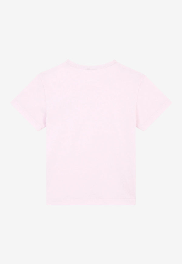 Dolce & Gabbana Kids Boys Logo Plate T-shirt L4JT7T G7OLK F3721 Pink