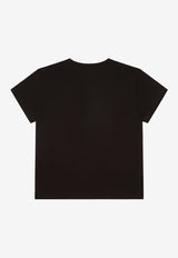Dolce & Gabbana Kids Boys Logo Plate T-shirt L4JT7T G7OLK N0000 Black