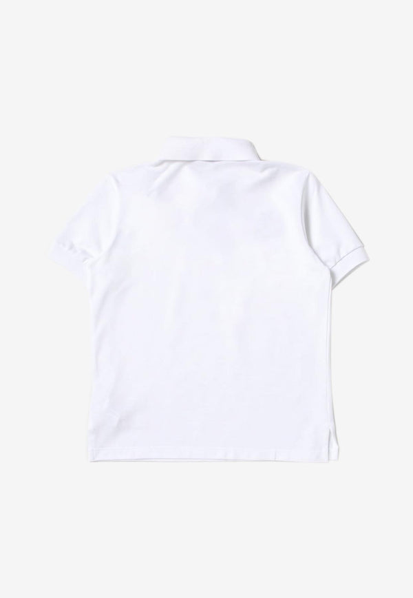 Dolce & Gabbana Kids Boys Logo Polo T-shirt L4JT8V G7I2Q W0800 White