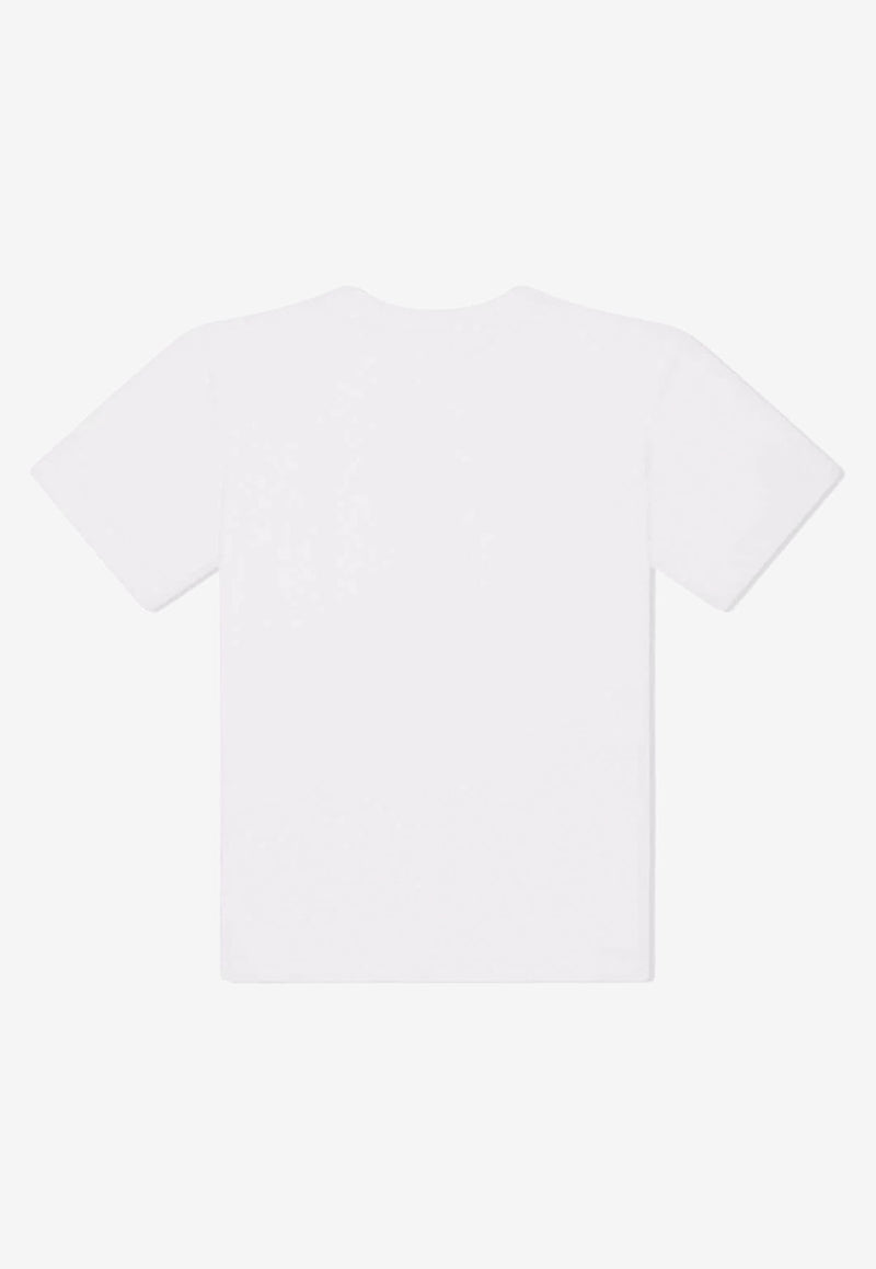 Dolce & Gabbana Kids Boys DG Love Patch T-shirt L4JTDM G7B1C W0800 White
