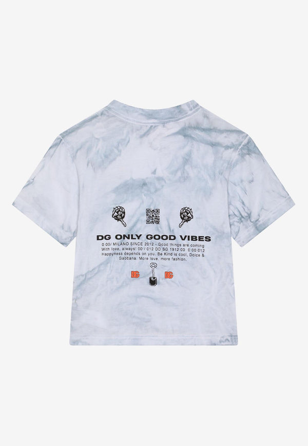 Dolce & Gabbana Kids Boys Tie-Dye Print T-shirt L4JTEH G7I1V S9000 Multicolor