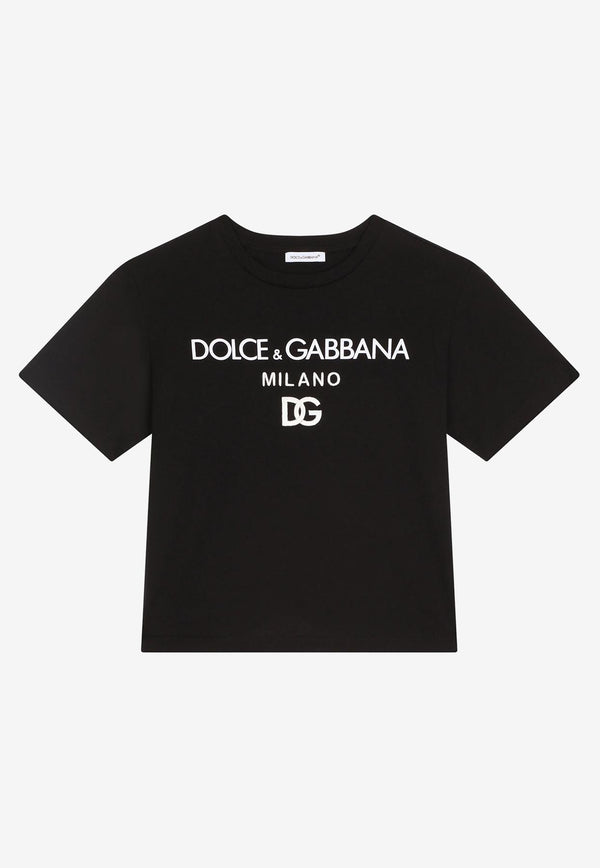 Dolce & Gabbana Kids Boys DG Milano T-shirt Black L4JTEY G7E5G N0000