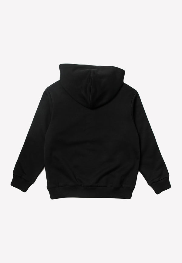 Dolce & Gabbana Kids Boys DG Logo Hooded Sweatshirt Black L4JWFC G7E4F N0000