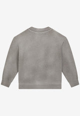 Dolce & Gabbana Kids Boys DG Laurent Print Sweatshirt Gray L4JWGV G7H3U S8291