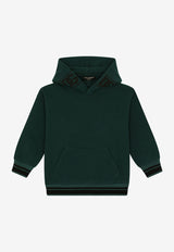 Dolce & Gabbana Kids Boys DG Logo Print Oversized Hoodie Green L4SW25 G7D7B V0018