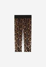 Dolce & Gabbana Kids Girls Leopard Print Leggings L51P51 G7I2M HA93M Multicolor