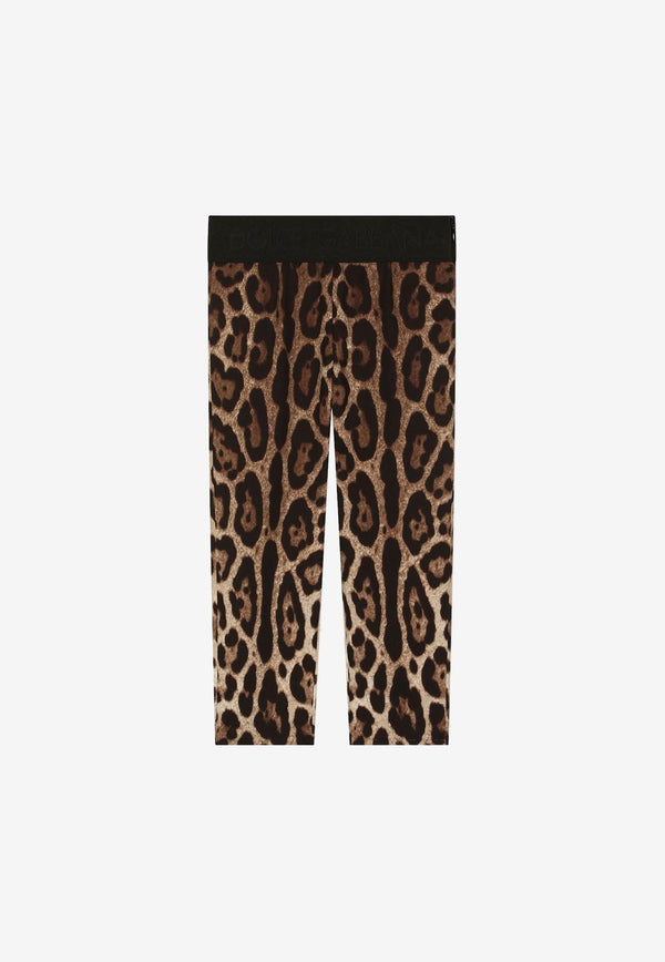 Dolce & Gabbana Kids Girls Leopard Print Leggings L51P51 G7I2M HA93M Multicolor