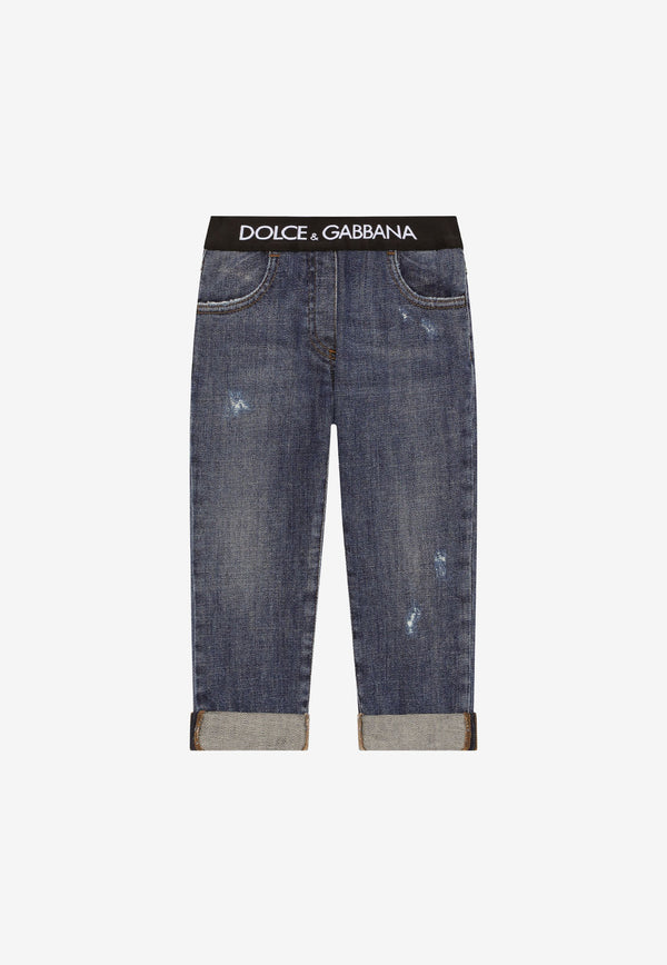 Dolce & Gabbana Kids Girls Straight Jeans Blue L52F48 LDA66 B0665