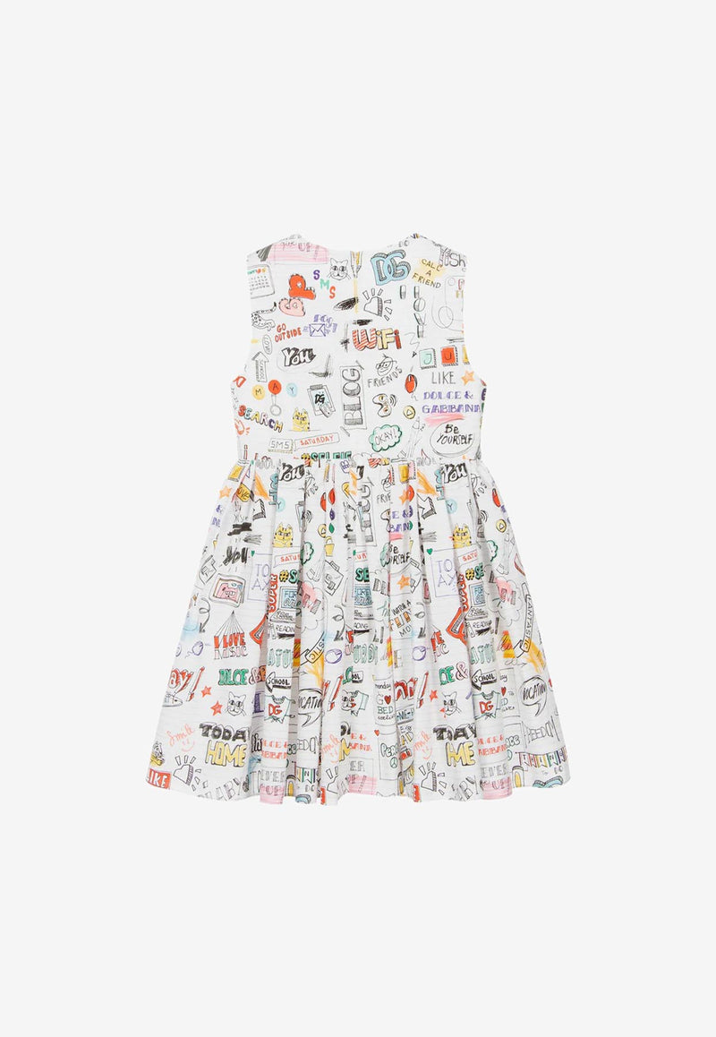 Dolce & Gabbana Kids Printed Sleeveless Dress Multicolor L53DE3 HS5NX HW3VG