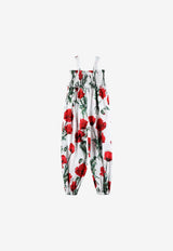Dolce & Gabbana Kids Girls Poppy Print Jumpsuit Multicolor L53DJ0 HS5O1 HA3VN