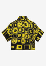 Dolce & Gabbana Kids Girls DG Logo Print Shirt L55S57 FI18R HG3GS Yellow