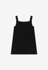 Dolce & Gabbana Kids Girls DG Logo Sleeveless Dress Black L5JD5J G7F9N N0000